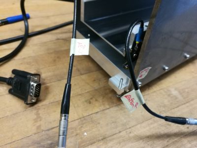Picture of the spin analyser connectors
